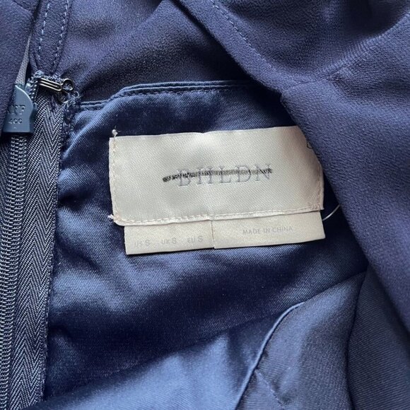 BHLDN CAPULET BRIDESMAID NAVY CHIFFON EVENING GOWN DRESS - S - Picture 11 of 15